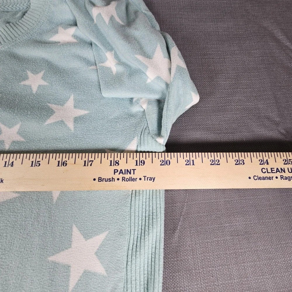 Cuddl Duds 2 piece pj / loungewear turquoise/white‎ stars long sleeve Size S